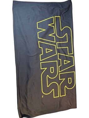 Star Wars Lucas Film Black Yellow Throw Blanket